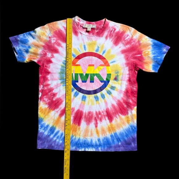 Michael Kors Red and Yellow Tie-Dye Shirt - Picture 5 of 11